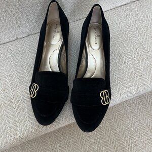 Bandolino Women's Diane Black Velvet Block Heels Size 7.5